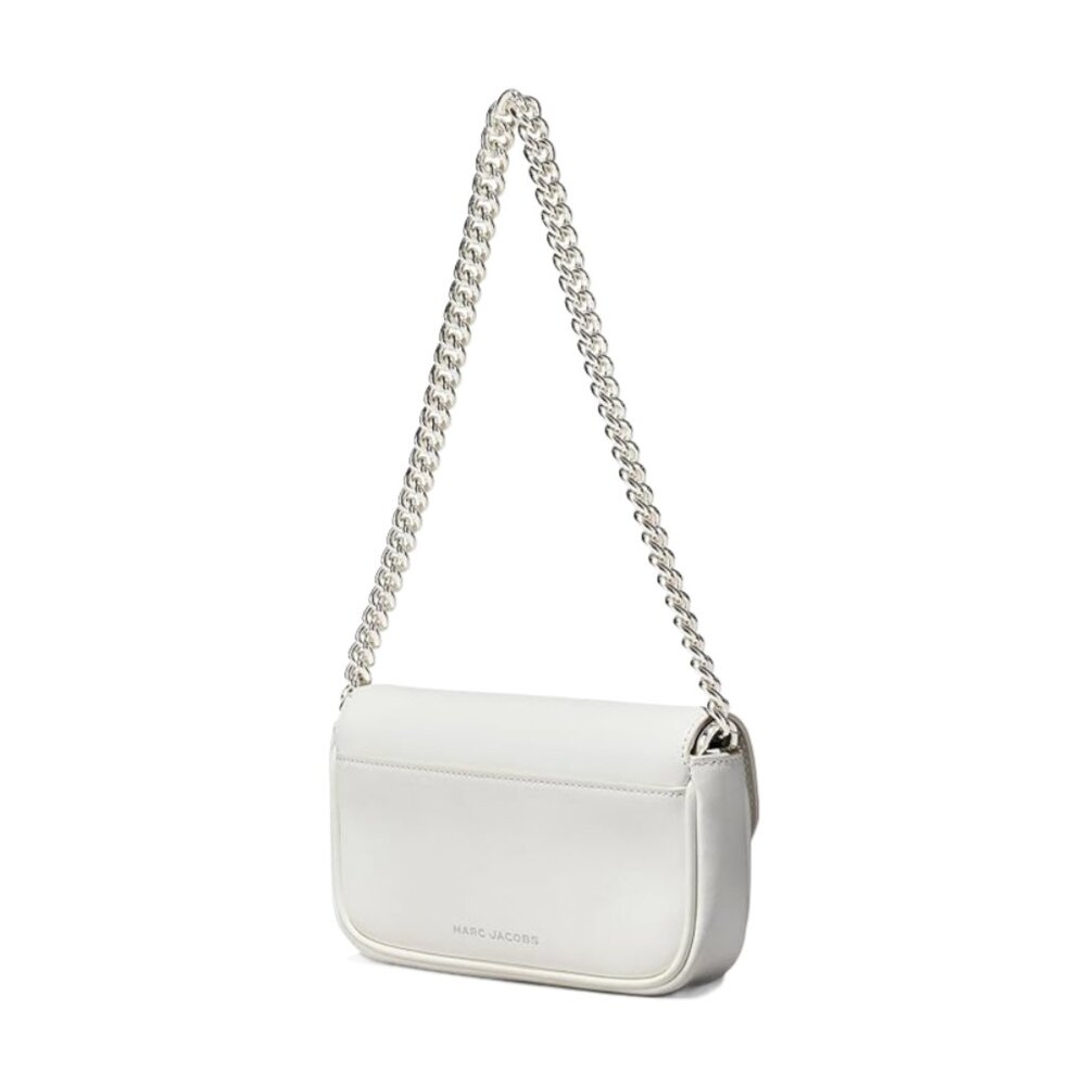 MARC JACOBS H967L03FA22 WHITE LEATHER SILVER HAREWARE MINI WOMENS SHOULDER BAG - Picture 4 of 4